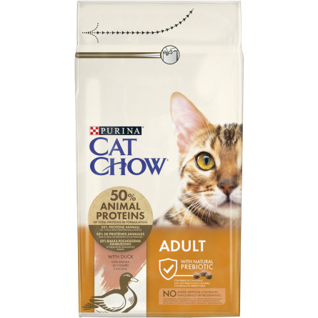 Сухой корм для взрослых кошек Purina Cat Chow Adult с уткой 1.5 кг