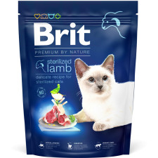 Сухой корм для стерилизованных кошек Brit Premium by Nature Cat Sterilized Lamb с ягненком 300 г mini slide 1