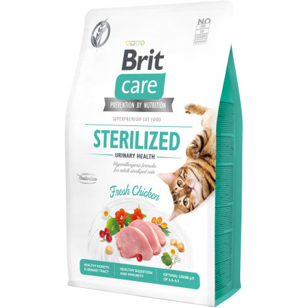 Сухий корм для стерилізованих котів Brit Care Cat GF Sterilized Urinary Health з куркою 2 кг slide 1