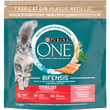 Сухий корм Purina One Sterilcat для дорослих котів після стерилізації з лососем 1.5 кг (7613035115439/8445290070913) mini slide 1
