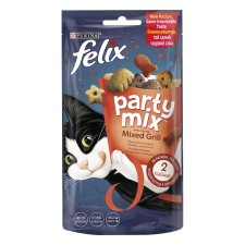 Упаковка лакомств для котов Purina Felix Party Mix Гриль Микс со вкусом курицы, говядины и лосося 8 шт по 60 г mini slide 1