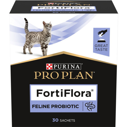 Додатковий корм для дорослих кішок і кошенят Purina Pro Plan FortiFlora Feline Probiotic 30 г (7613036680769/8445290040794)