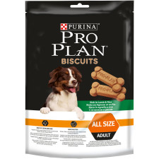 Ласощі для дорослих собак Purina Pro Plan Biscuits печиво з ягнятком та рисом 400 г mini slide 1