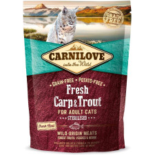 Сухий корм для стерилізованих кішок Carnilove Fresh з коропом і фореллю 400 г mini slide 1