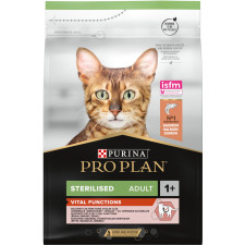 Сухой корм для взрослых кошек после стерилизации Purina Pro Plan Sterilised Adult 1+ Vital Functions с лососем 3 кг mini slide 1