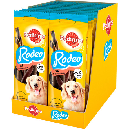 Упаковка Ласощі для собак Pedigree Rodeo для чищення зубів 20 шт по 70 г
