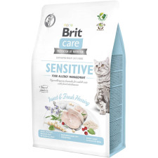 Сухий корм для кішок з харчовою нестерпністю Brit Care Cat GF Insect з комахами та рибою 400 г mini slide 1