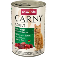 Влажный корм Animonda Carny Adult Beef + Venison with Cowberries с говядиной, олениной и брусникой для кошек 400 г mini slide 1