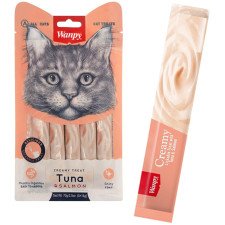 Жидкое лакомтсво для котов Wanpy Creamy Lickable Treats Tuna Salmon Тунец с лососем 70 г (5 стиков по 14 г) mini slide 1