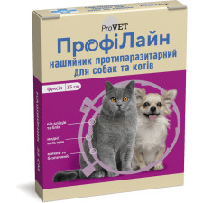 Ошейник противопаразитарный ProVET ПрофиЛайн для кошек и собак, 35 см, фуксия mini slide 1
