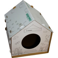 Домик для собак и кошек Lucky Pet ЭКО Домик "Уикенд" 45x45x45 см Белый mini slide 1