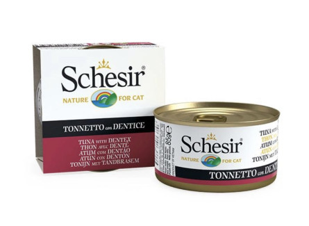 Влажный корм для котов Schesir Tuna with Dentex Тунец с зубаном в желе 85 г