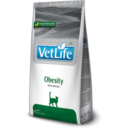 Сухой лечебный корм для кошек Farmina Vet Life Obesity для снижения лишнего веса 400 г slide 1
