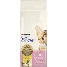 Сухой корм для котят Purina Cat Chow Kitten с курицей 15 кг mini slide 1
