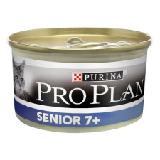 Упаковка вологого корму для дорослих кішок від 7 років Purina Pro Plan Мус із тунцем 85 г х 24 шт. mini slide 1