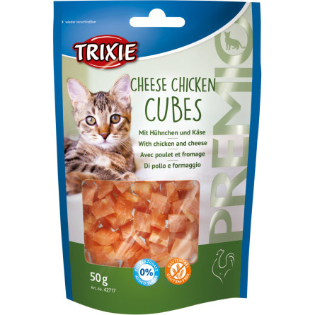 Ласощі для котів Trixie 42717 Premio Cheese Chicken Cubes сирно-курячі кубики 50 г slide 1
