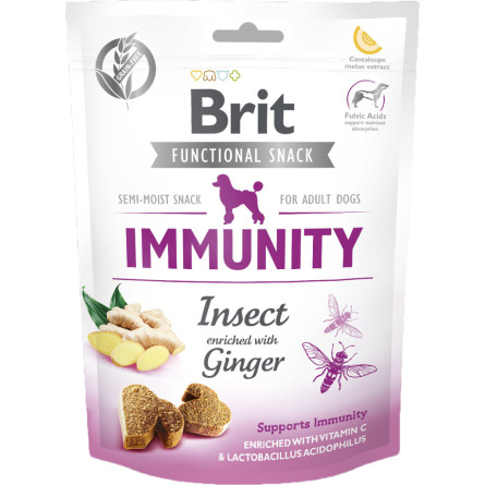 Ласощі для собак Brit Care Immunity комахи з імбиром 150 г slide 1