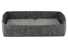 Лежак для котів і собак Фортнокс із фетру з подушкою 45х30 см Сірий mini slide 1