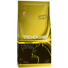 Повноцінний та збалансований сухий корм Trendline для котів Гурме з куркою 15 кг mini slide 1