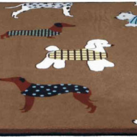 Коврик для собак Trixie FunDogs 90х68 см коричневый с собачками slide 1
