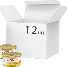 Упаковка вологого корму для кішок Purina Gourmet Gold Соус Де-Люкс з куркою 12 шт по 85 г mini slide 1