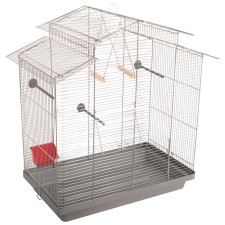 Клетка для птиц Природа Нимфа 78 x 82 x 48 см Хром/серая mini slide 1