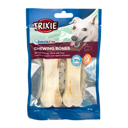 Ласощі для собак Trixie 31391 DENTAfun Кістка пресована з качкою 10 см 2 шт