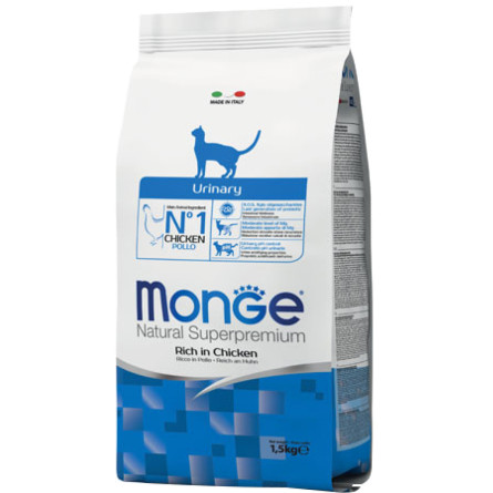 Сухий корм для котів всіх порід Monge Cat Urinary зі смаком курки, риби і рису 1.5 кг slide 1