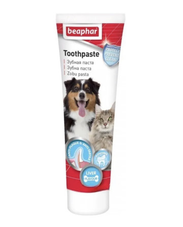 Зубная паста Beaphar Toothpaste для кошек и собак со вкусом печени 100 г (13223)