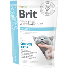 Сухий корм для кішок дорослих Brit VetDiets при надмірній вазі та ожирінні з куркою та горохом 400 г mini slide 1