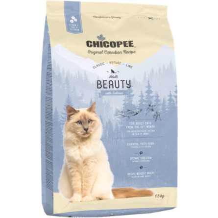 Сухой корм для котов Chicopee CNL Cat Adult Beauty Salmon Adult с лососем 1.5 кг