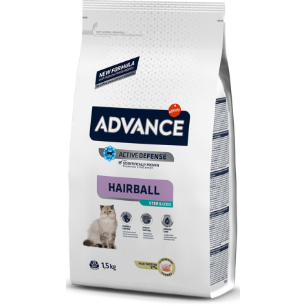 Сухой корм для стерилизованных котов Advance Sterilized Hairball с индейкой 1.5 кг