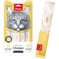 Рідкі ласощі для котів Wanpy Creamy Lickable Treats Chicken 70 г (5 стіков по 14 г) mini slide 1