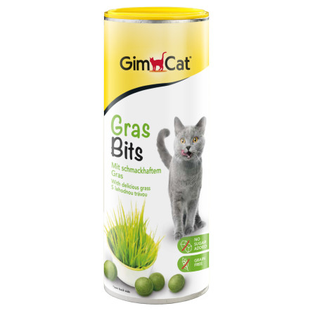 Вітаміни Для кішок Gimborn GrasBits вітамінізовані таблетки з травою 710 таблеток (4002064417080/4002064427010)