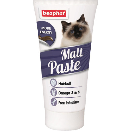 Паста Beaphar Malt Paste для выведения шерсти из желудка у кошек 25 г (14000)