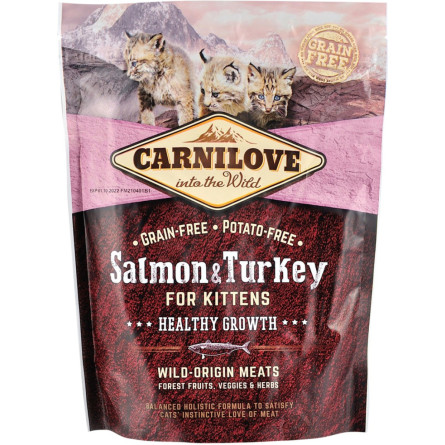 Сухий корм для кошенят Carnilove Salmon&Turkey Kitten 400 г slide 1