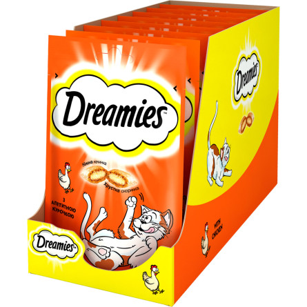 Упаковка лакомств Dreamies с курицей 6 шт по 60 г slide 1
