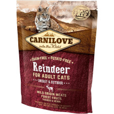 Сухой корм для взрослых активных кошек Carnilove Raindeer Energy & Outdoor 400 г mini slide 1