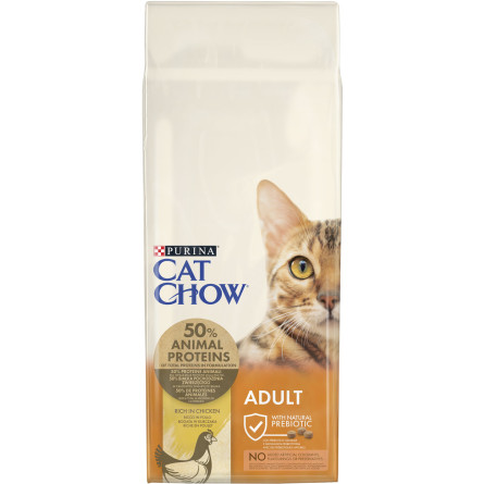 Сухой корм для взрослых кошек Purina Cat Chow Adult с курицей 15 кг