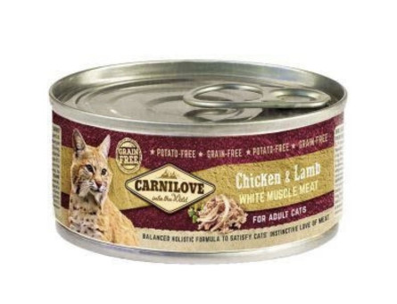 Консерва для кошек Carnilove Cat k с мясом ягнёнка 100 г