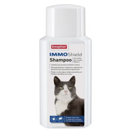 Шампунь Beaphar Immo Shield Shampoo for Cats от блох, клещей и комаров для кошек 200 мл (14178)
