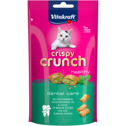 Ласощі для кішок Vitakraft Crispy Crunch подушечки для зубів з м'ятою 60 г