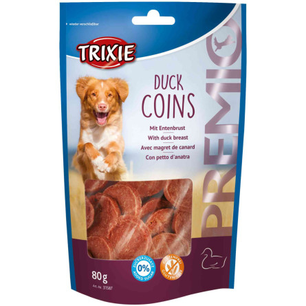 Лакомство для собак Trixie 31587 Premio Duck Coins утка 80 г