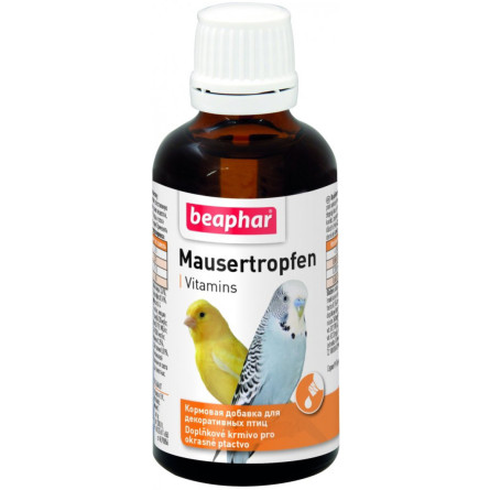 Вітаміни Beaphar Маузертропфен для посилення забарвлення птахів 50 мл