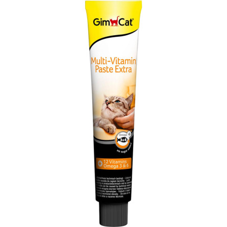 Лакомство для кошек GimCat G-421612/401324 Multi-Vitamin Paste Extra 100 г (4002064401324/4002064421612) slide 1