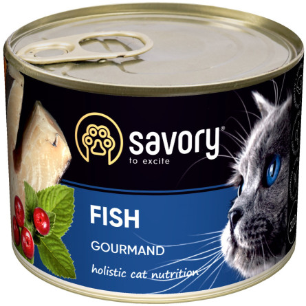 Вологий корм для котів Savory з рибою 200 г