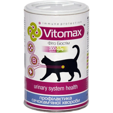 Комплекс Vitomax для профилактики мочекаменной болезни для кошек таблетки 300 шт (200114)