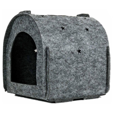 Будиночок-лежак для собак і кішок Форт Нокс FX Home Арка 34х30х32 см Сірий