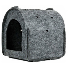 Будиночок-лежак для собак і кішок Форт Нокс FX Home Арка 34х30х32 см Сірий mini slide 1