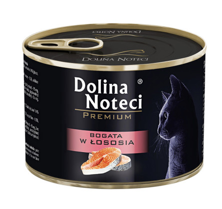 Корм консервований Dolina Noteci Premium для котів з лососем 185 г slide 1